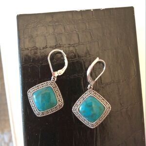 Turquoise sterling silver earrings